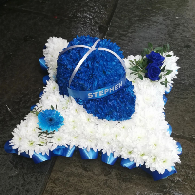 Flower Studio Rochdale Blue Funeral Pillow